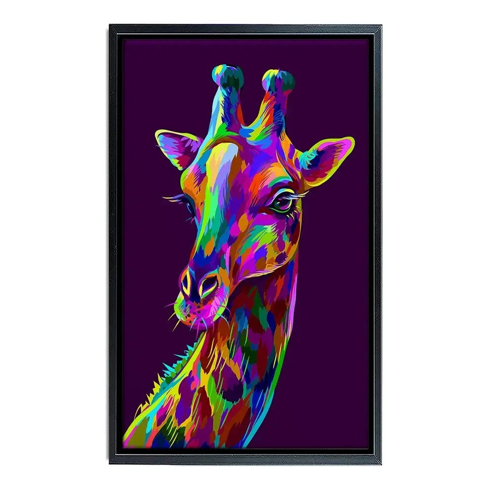 Neon Giraffe Canvas Print Neon Giraffe Canvas Print wall art product AnastasiaOsipova / Shutterstock