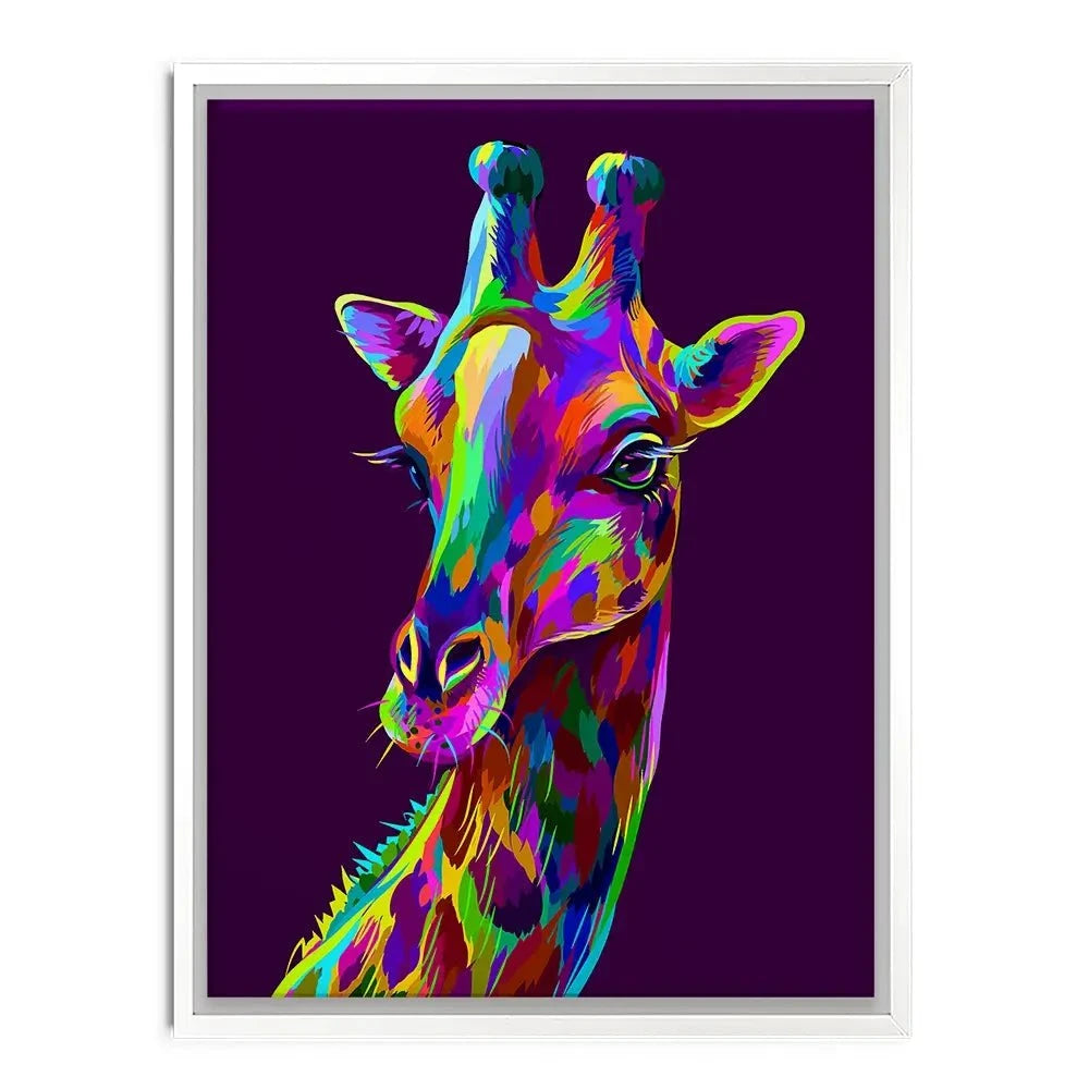 Neon Giraffe Canvas Print Neon Giraffe Canvas Print wall art product AnastasiaOsipova / Shutterstock