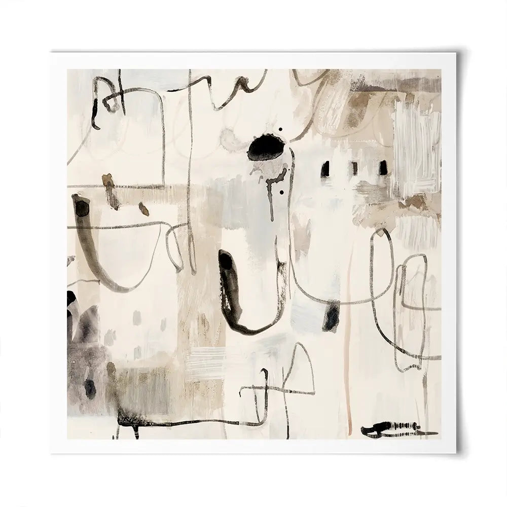 Net Neutral Square Art Print Net Neutral Square Art Print wall art product Art Print Shop