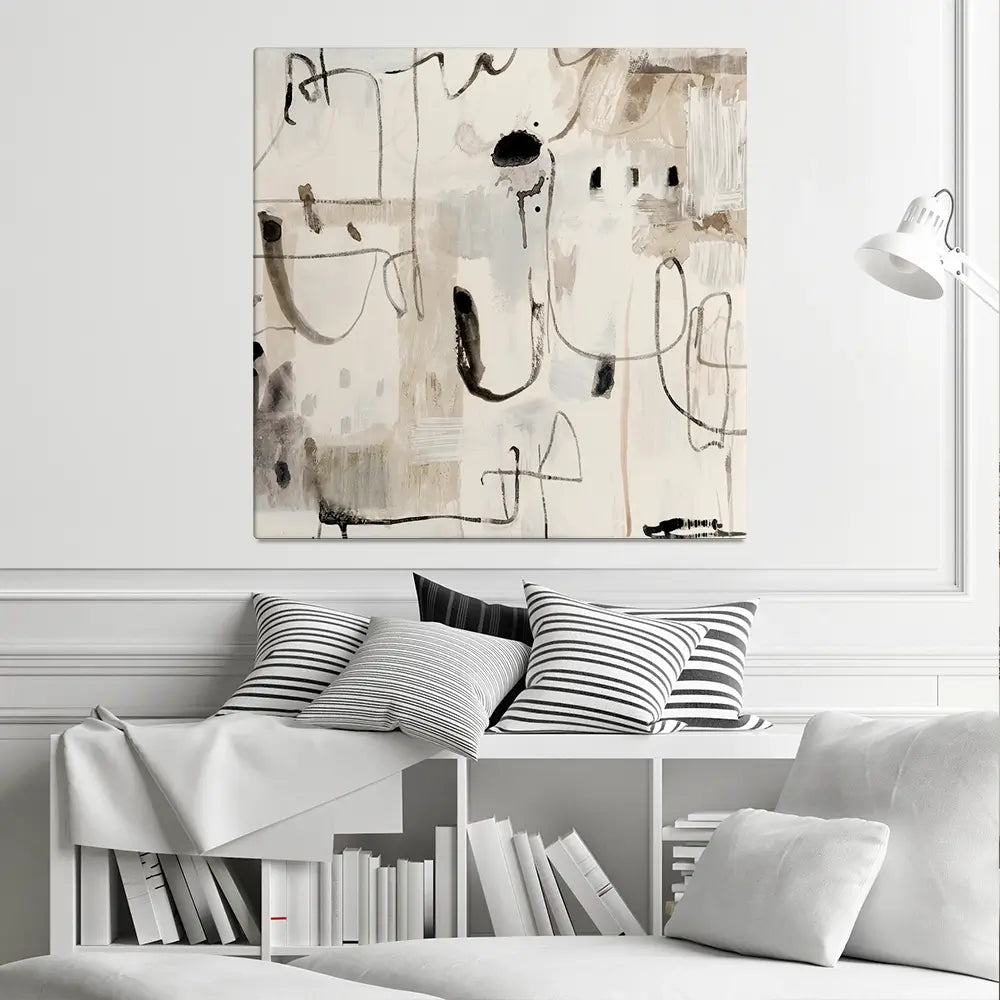Net Neutral Square Canvas Print Net Neutral Square Canvas Print wall art product Art Print Shop