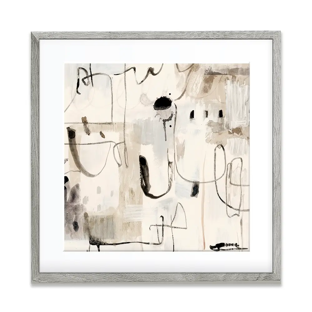 Net Neutral Square Framed Art Print Net Neutral Square Framed Art Print wall art product Art Print Shop
