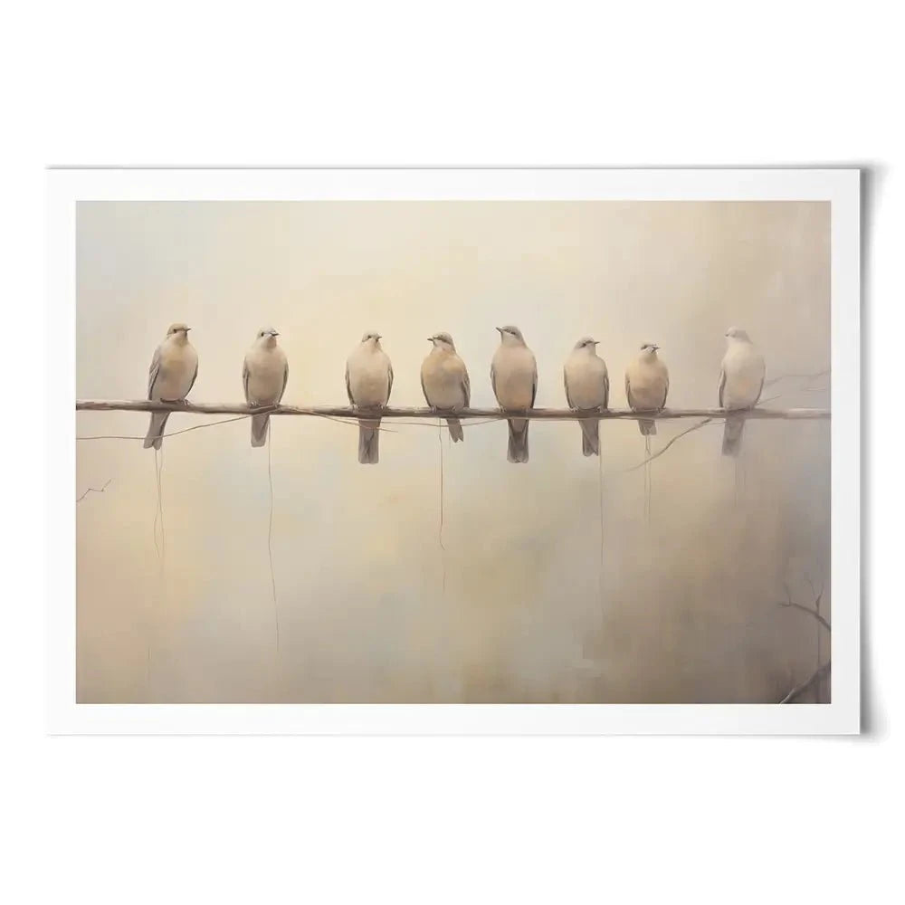 Neutral Doves Art Print Neutral Doves Art Print wall art product Arlington Prints - Independent