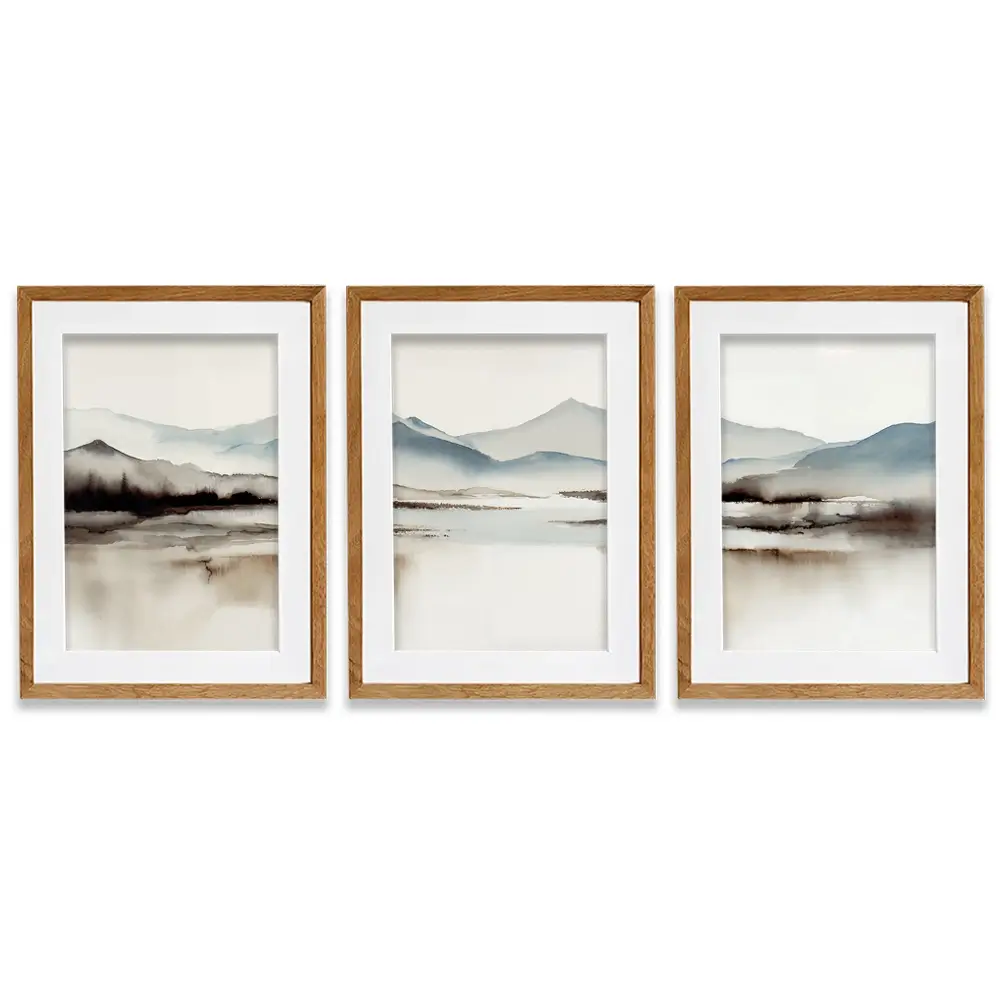 Neutral Land Framed Art Print Trio Neutral Land Framed Art Print Trio wall art product IAmHomeStudio