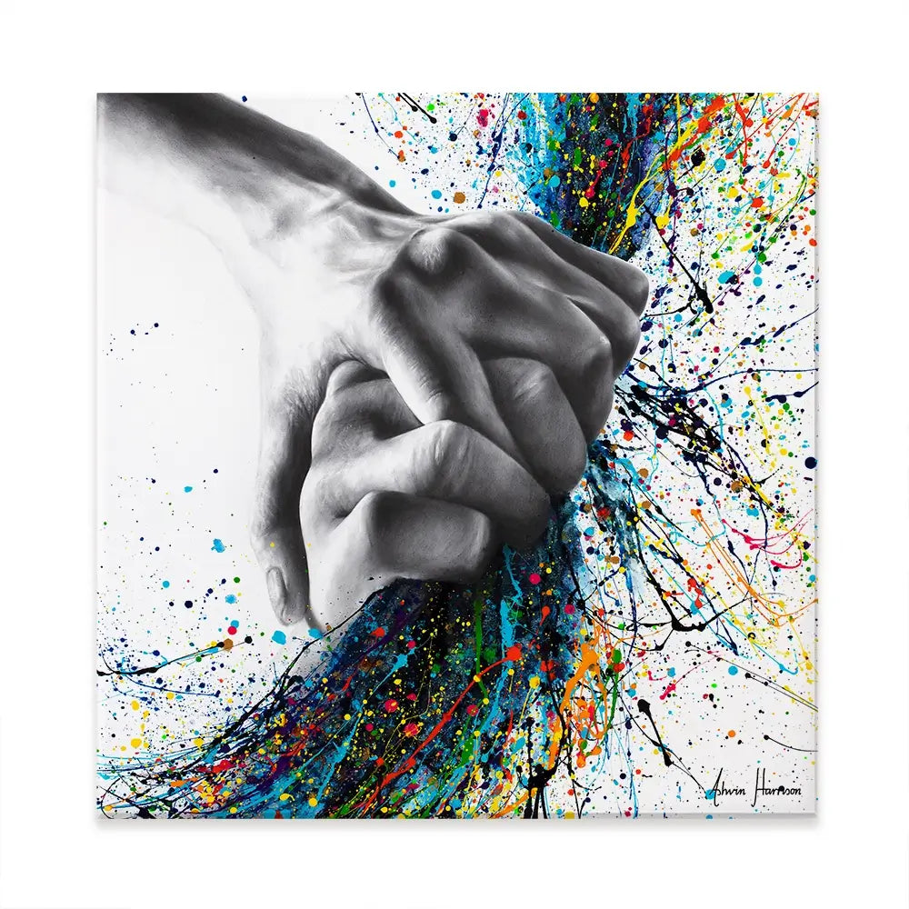 Never Let Go Square Canvas Print Never Let Go Square Canvas Print wall art product Ashvin Harrison