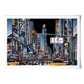 New York At Night Art Print New York At Night Art Print wall art product isaxar / Shutterstock