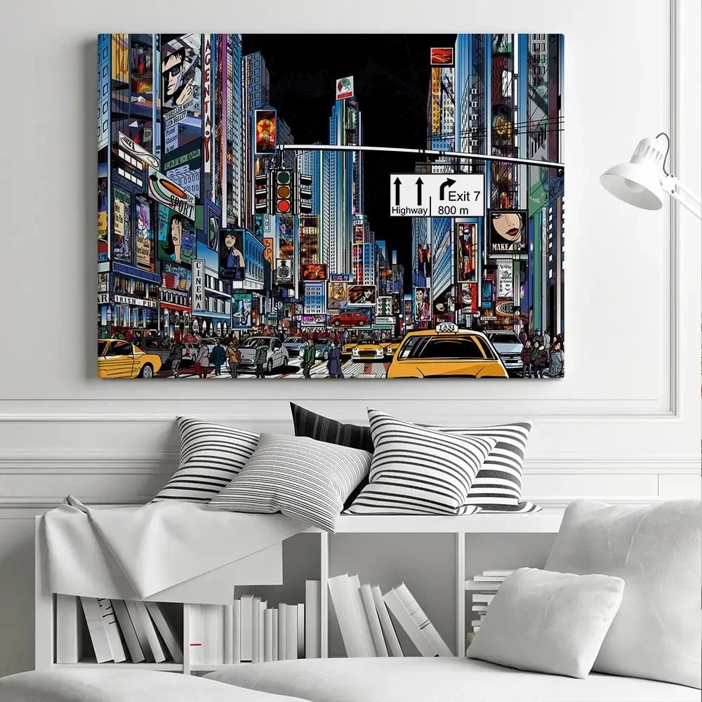 New York At Night Canvas Print New York At Night Canvas Print wall art product isaxar / Shutterstock