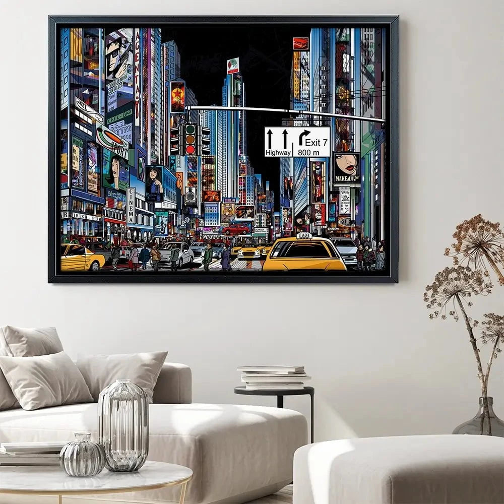 New York At Night Canvas Print New York At Night Canvas Print wall art product isaxar / Shutterstock