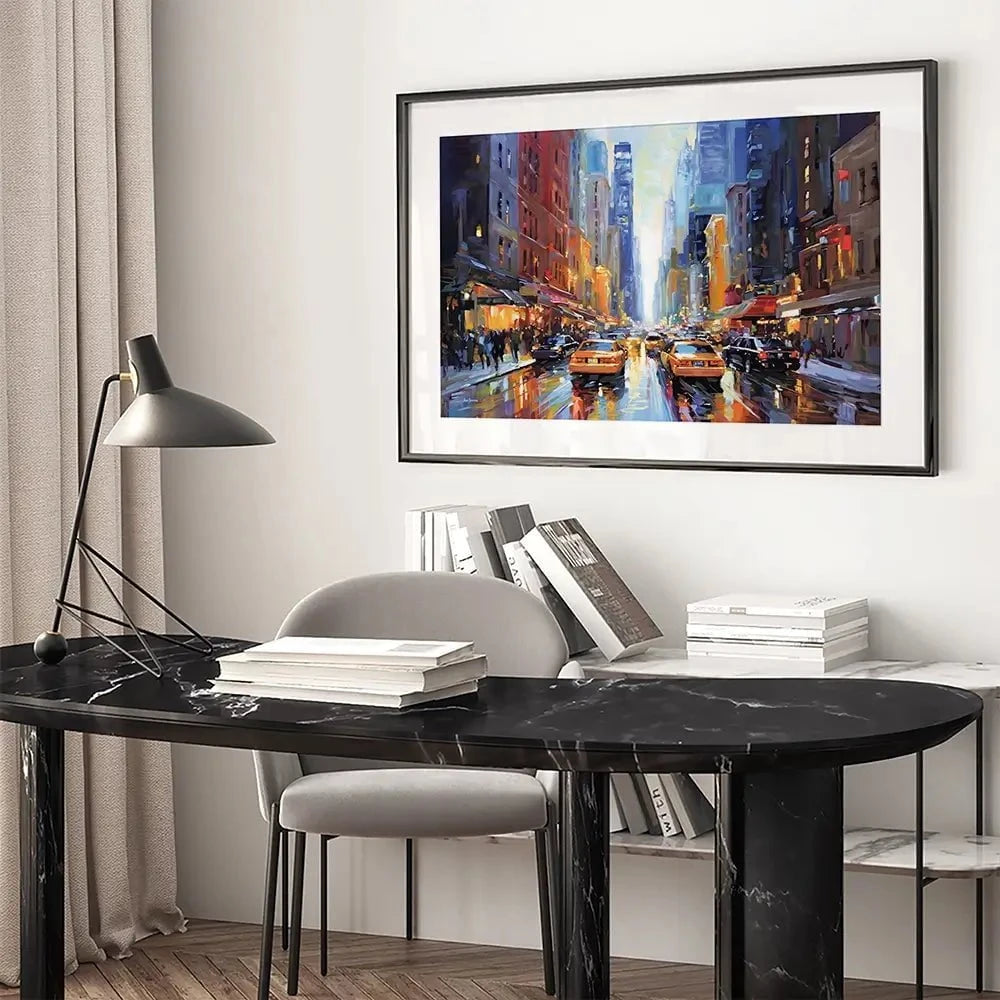 New York City Framed Art Print New York City Framed Art Print wall art product Leon Devenice
