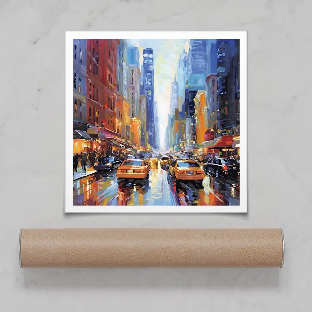 New York City Square Art Print New York City Square Art Print wall art product Leon Devenice