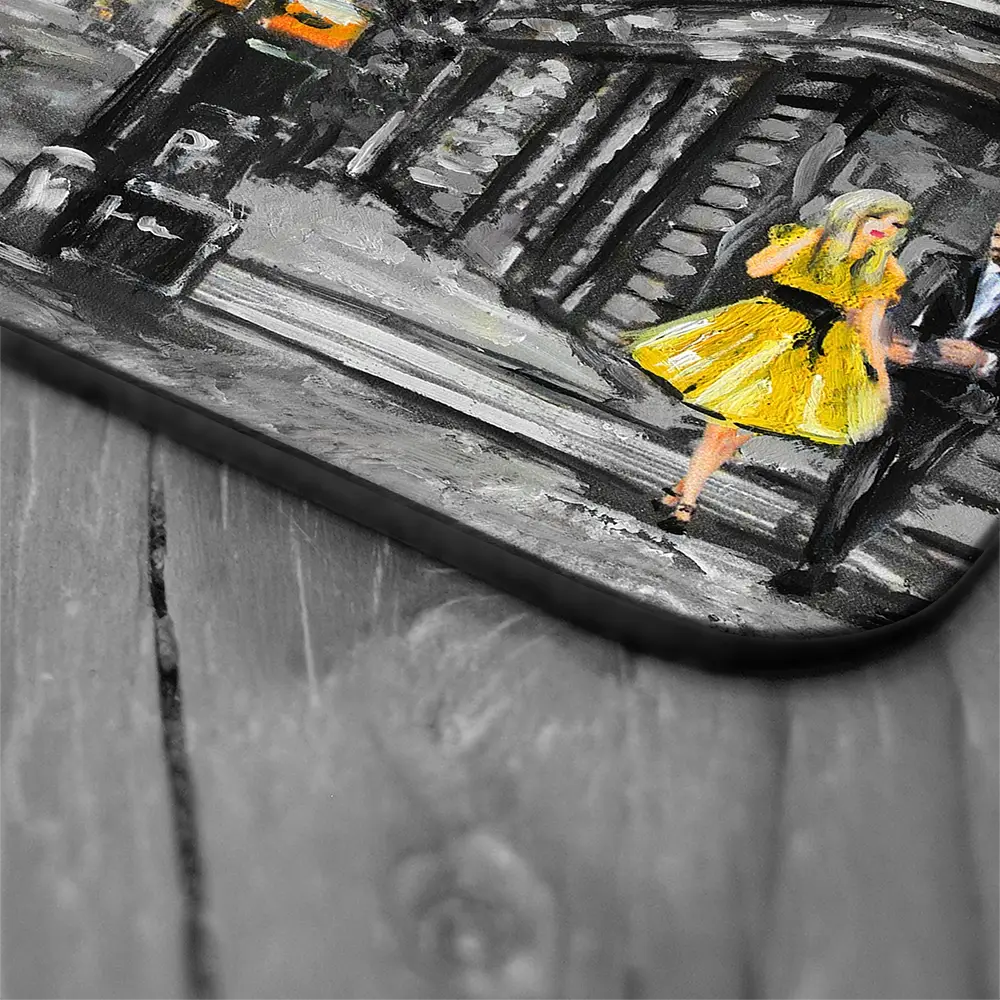 New York In Grey And Yellow Coaster Set New York In Grey And Yellow Coaster Set wall art product lisima / Shutterstock