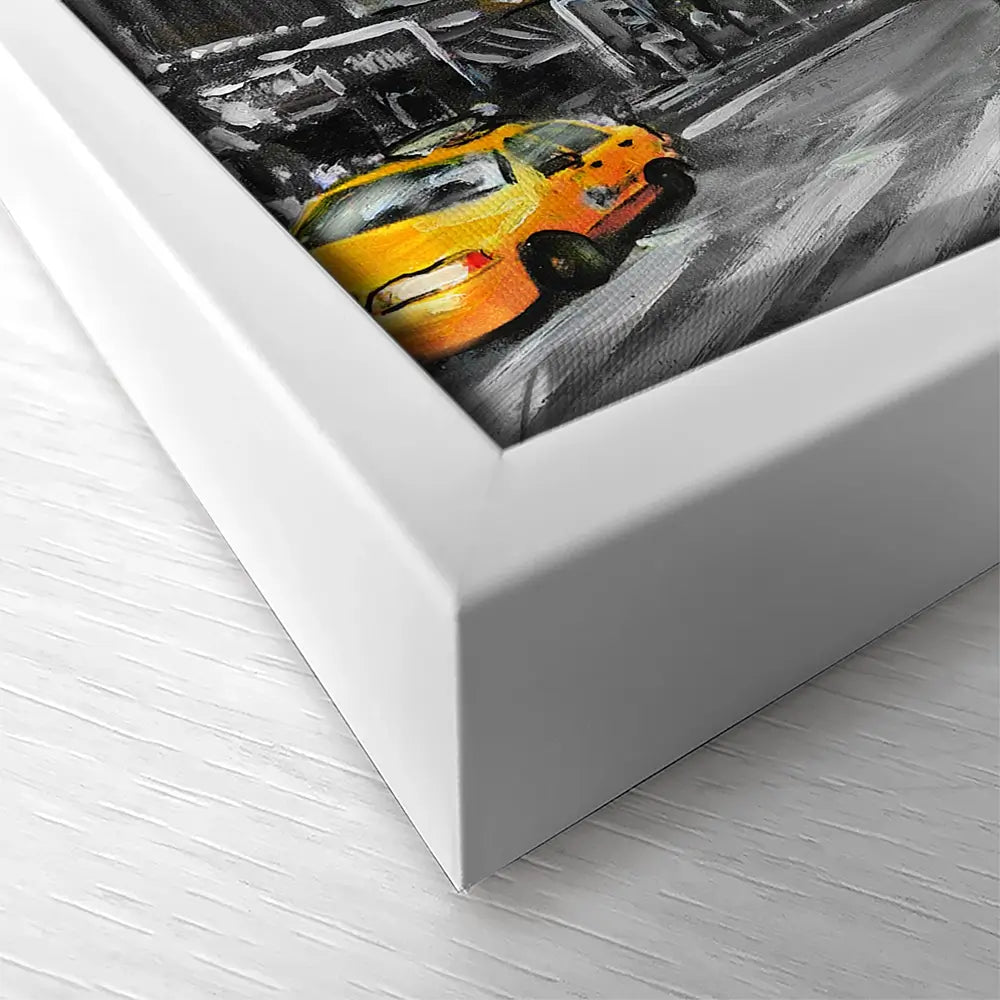 New York In Grey And Yellow Square Canvas Print New York In Grey And Yellow Square Canvas Print wall art product lisima / Shutterstock