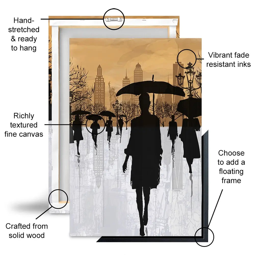 New York Umbrellas Canvas Print New York Umbrellas Canvas Print wall art product isaxar / Shutterstock