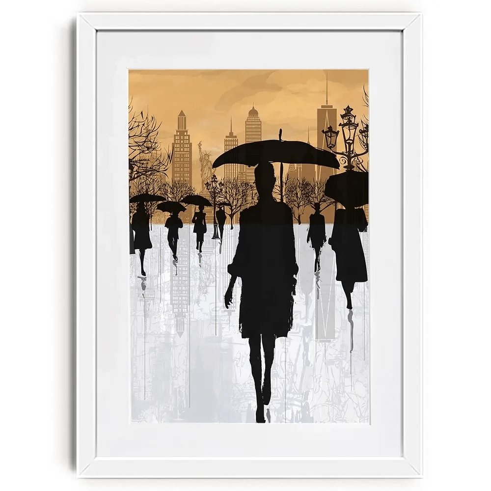 New York Umbrellas Framed Art Print New York Umbrellas Framed Art Print wall art product isaxar / Shutterstock