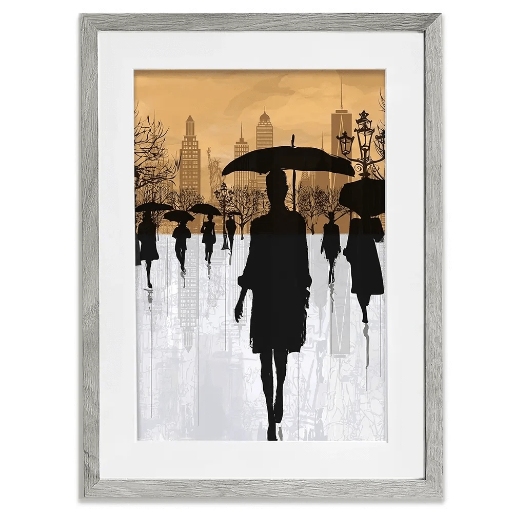 New York Umbrellas Framed Art Print New York Umbrellas Framed Art Print wall art product isaxar / Shutterstock