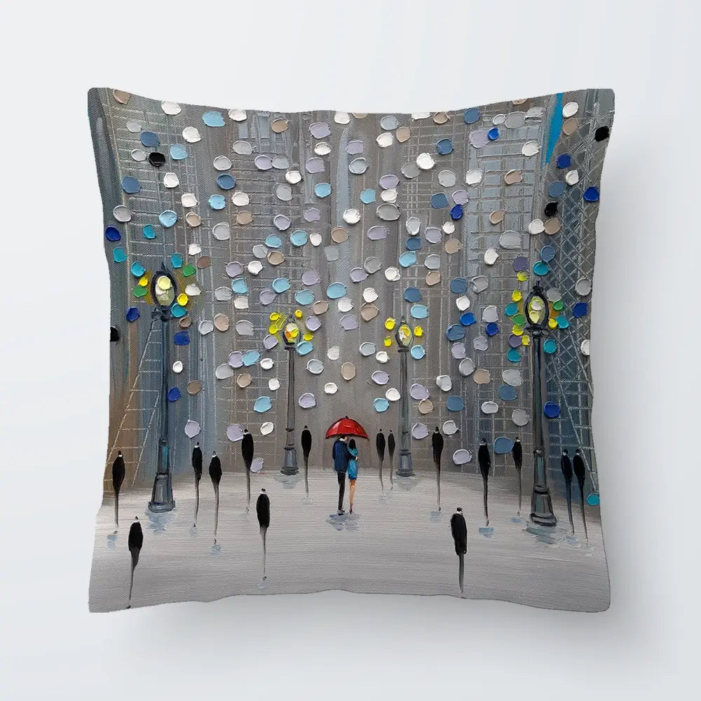 Night City Park Cushion Night City Park Cushion wall art product Ekaterina Ermilkina