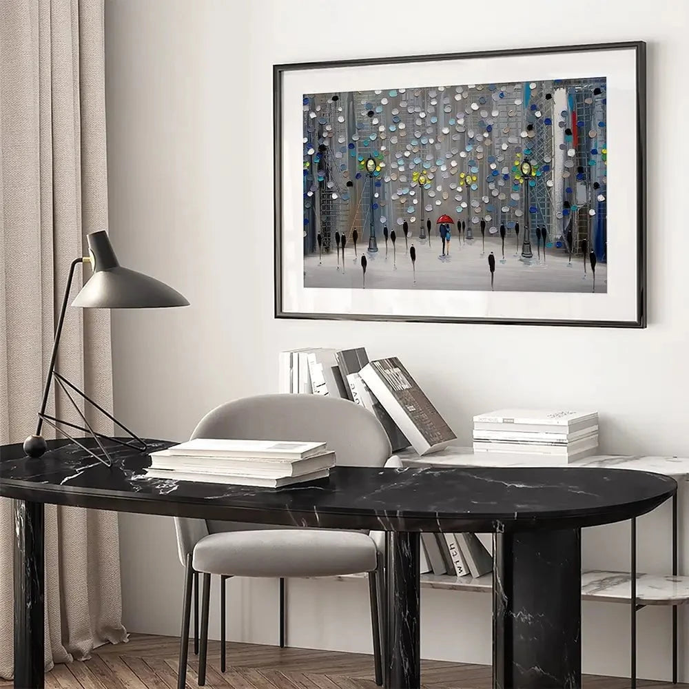 Night City Park Framed Art Print Night City Park Framed Art Print wall art product Ekaterina Ermilkina