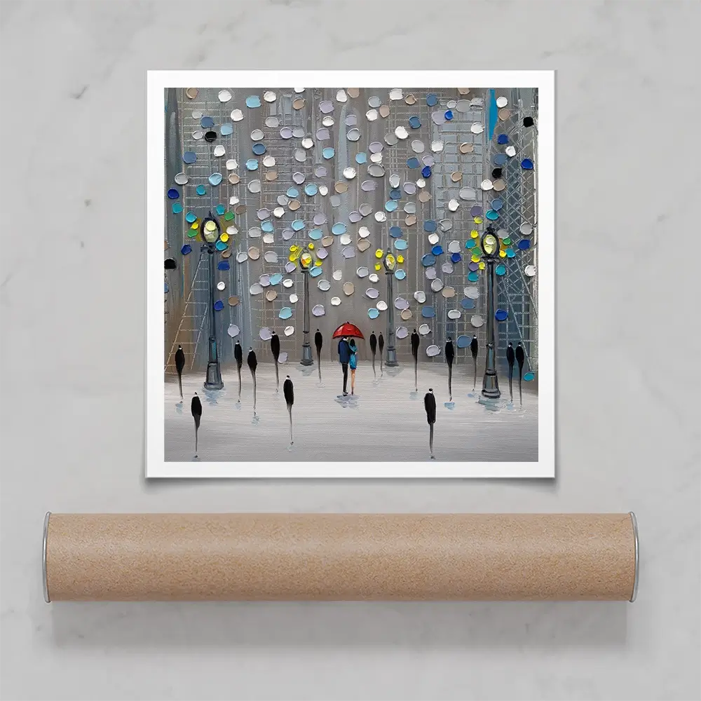 Night City Park Square Art Print Night City Park Square Art Print wall art product Ekaterina Ermilkina