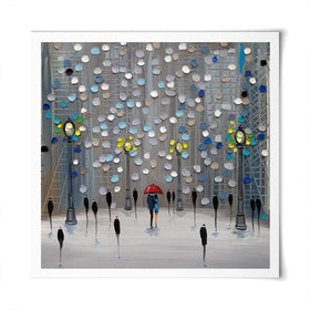 Night City Park Square Art Print Night City Park Square Art Print wall art product Ekaterina Ermilkina
