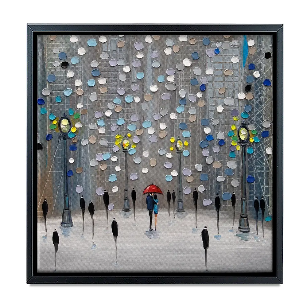 Night City Park Square Canvas Print Night City Park Square Canvas Print wall art product Ekaterina Ermilkina