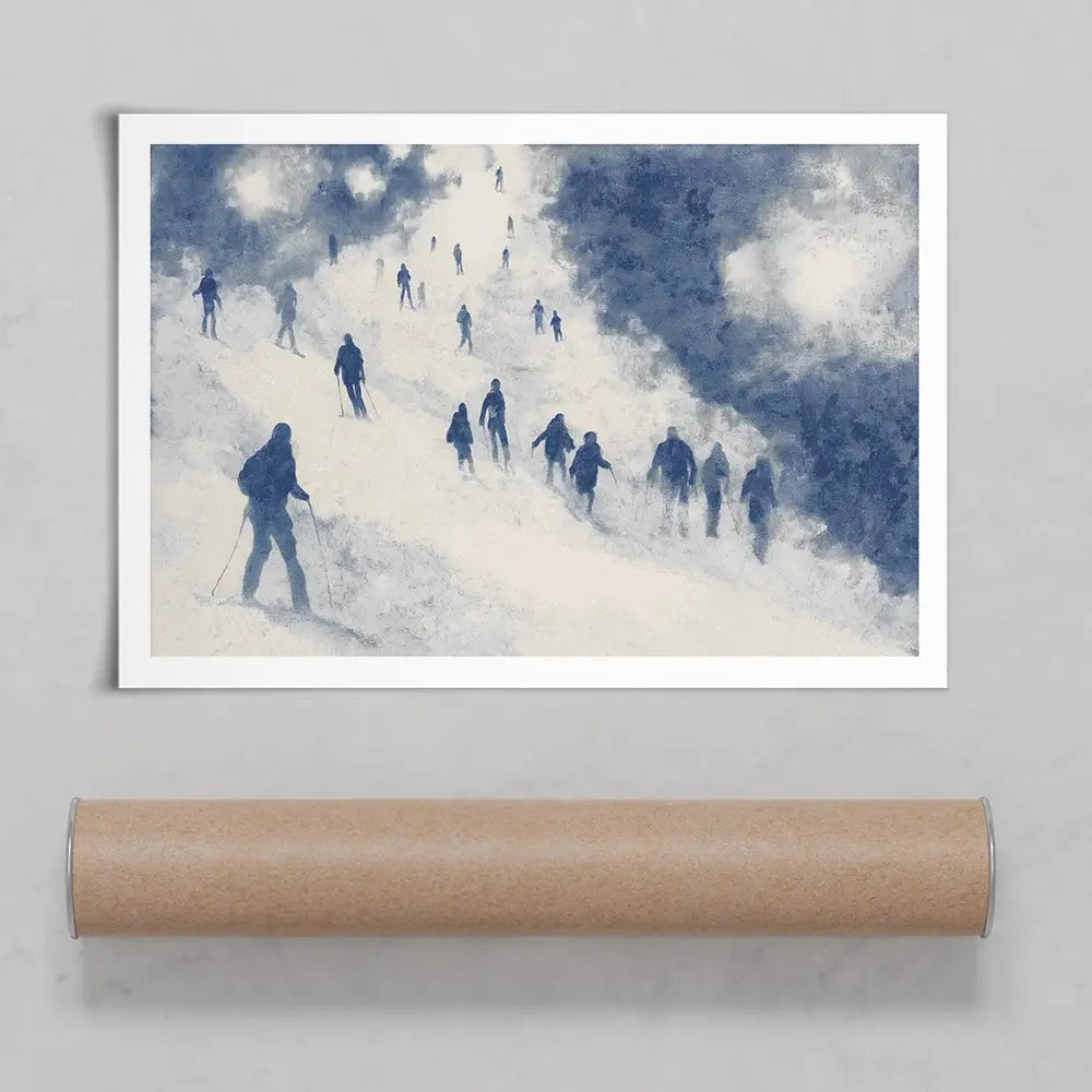 Night Skiers Art Print Night Skiers Art Print wall art product Chromatic Storm Studio