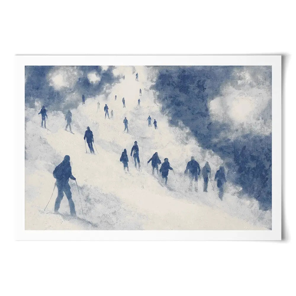 Night Skiers Art Print Night Skiers Art Print wall art product Chromatic Storm Studio
