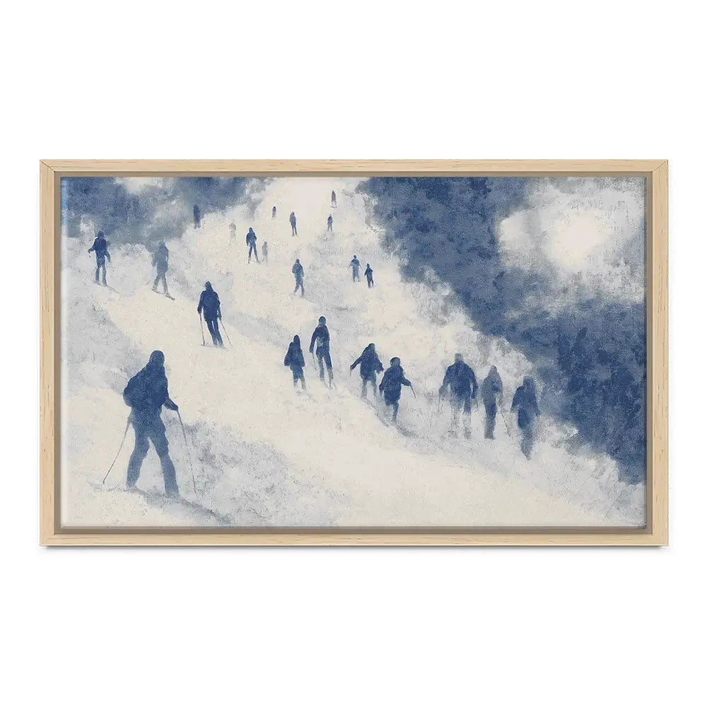 Night Skiers Canvas Print Night Skiers Canvas Print wall art product Chromatic Storm Studio