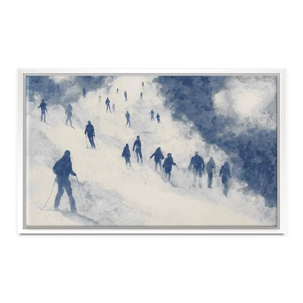 Night Skiers Canvas Print Night Skiers Canvas Print wall art product Chromatic Storm Studio