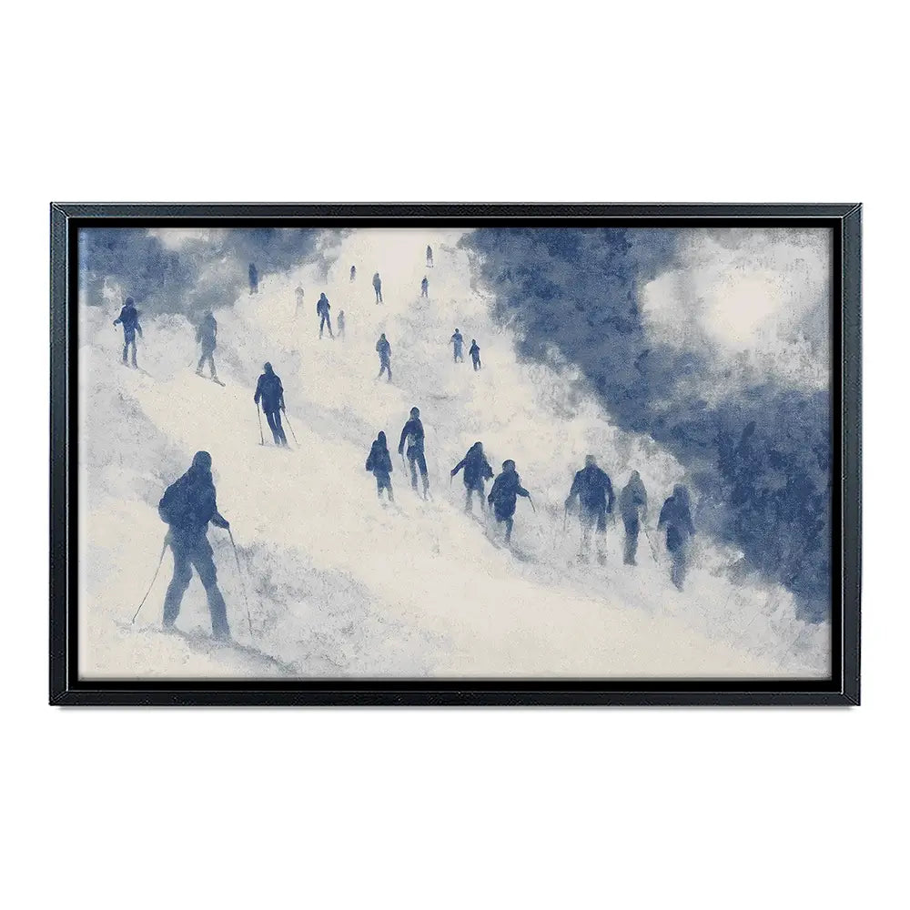 Night Skiers Canvas Print Night Skiers Canvas Print wall art product Chromatic Storm Studio