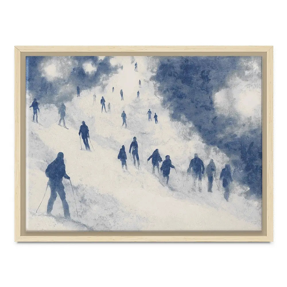 Night Skiers Canvas Print Night Skiers Canvas Print wall art product Chromatic Storm Studio