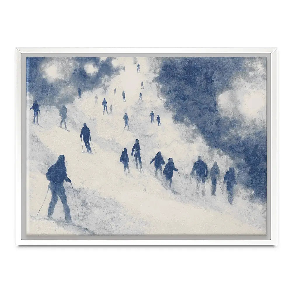 Night Skiers Canvas Print Night Skiers Canvas Print wall art product Chromatic Storm Studio