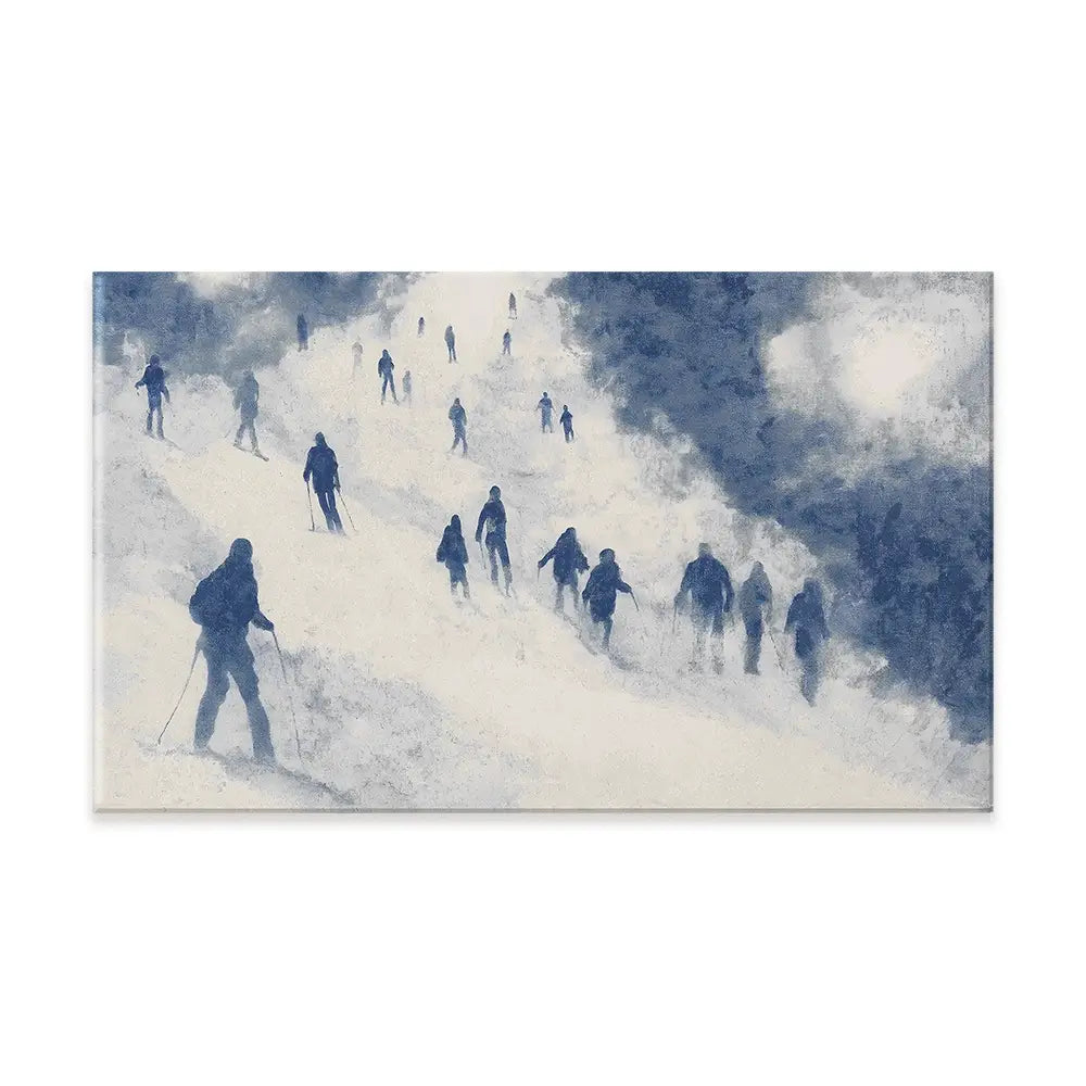 Night Skiers Canvas Print Night Skiers Canvas Print wall art product Chromatic Storm Studio