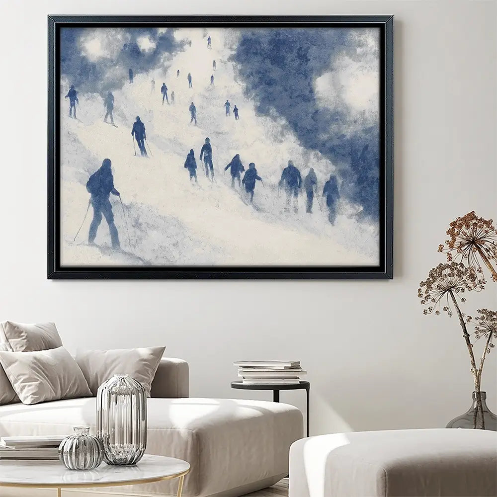 Night Skiers Canvas Print Night Skiers Canvas Print wall art product Chromatic Storm Studio