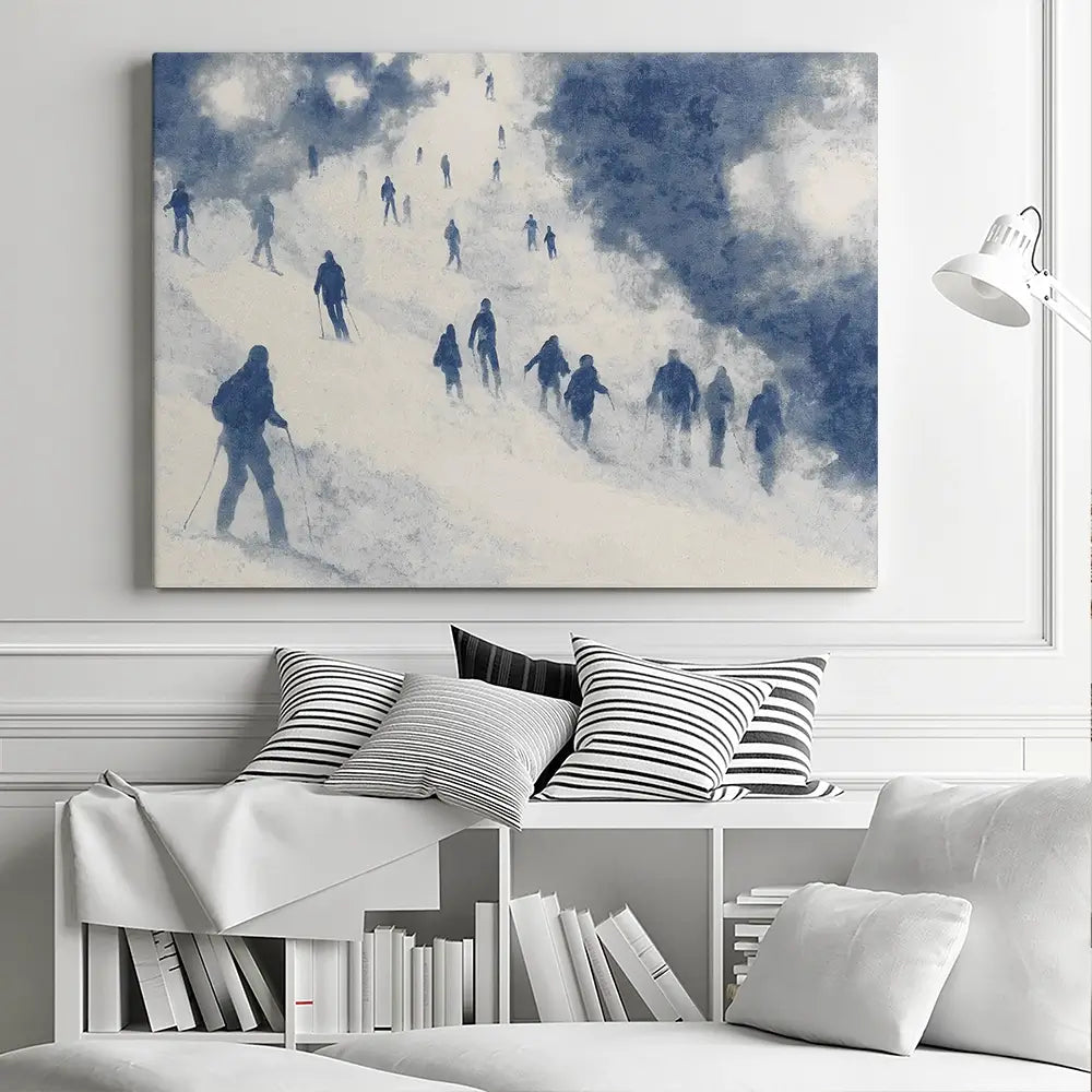 Night Skiers Canvas Print Night Skiers Canvas Print wall art product Chromatic Storm Studio