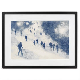Night Skiers Framed Art Print Night Skiers Framed Art Print wall art product Chromatic Storm Studio