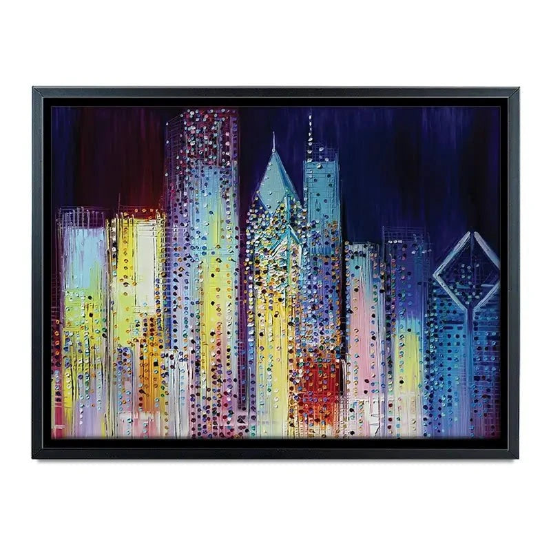 Night Skyline Canvas Print Night Skyline Canvas Print wall art product Ekaterina Ermilkina
