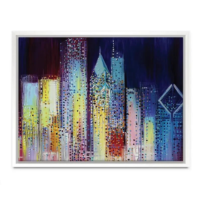 Night Skyline Canvas Print Night Skyline Canvas Print wall art product Ekaterina Ermilkina