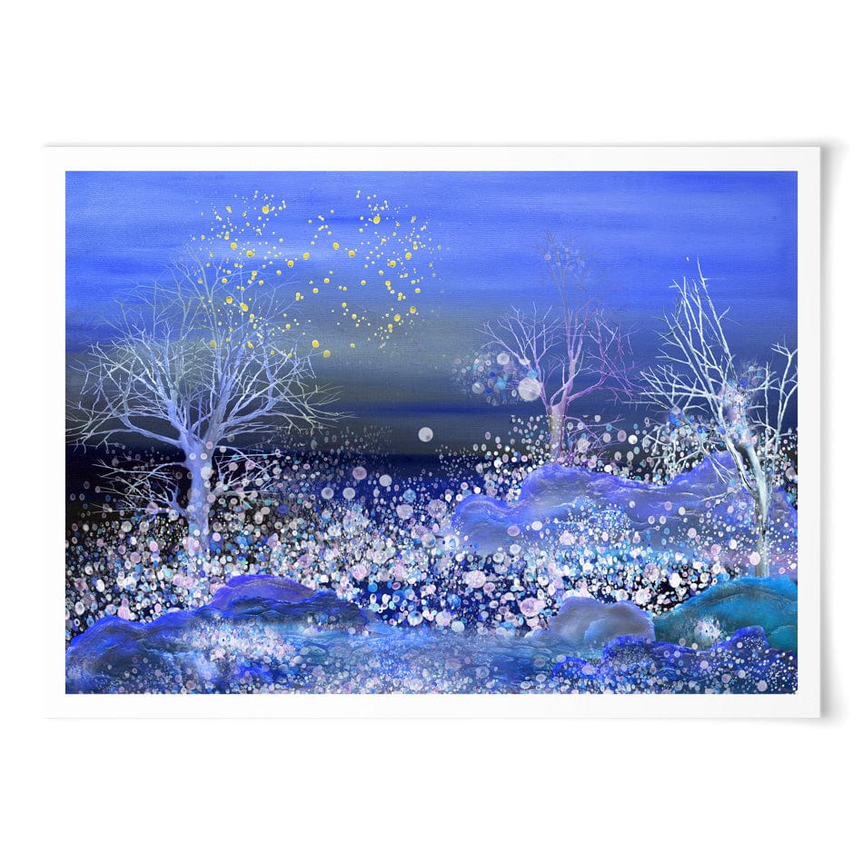 Night Snowfall Art Print wall art product / Shutterstock