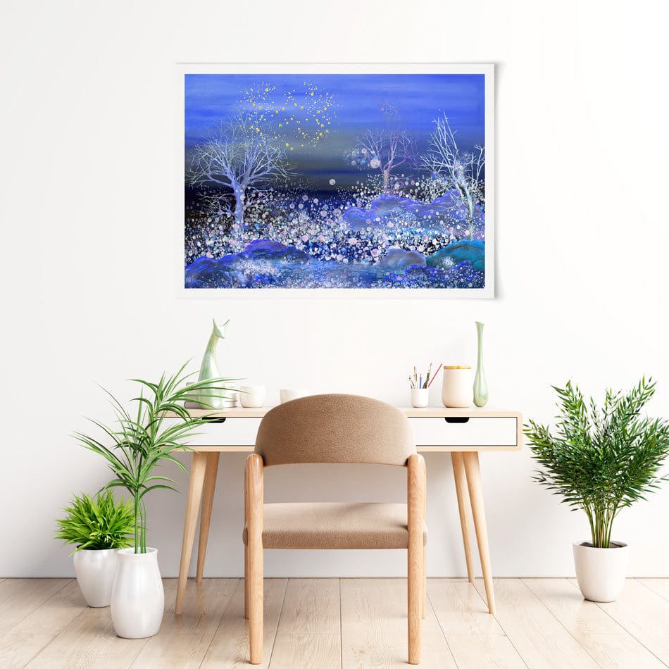 Night Snowfall Art Print wall art product / Shutterstock