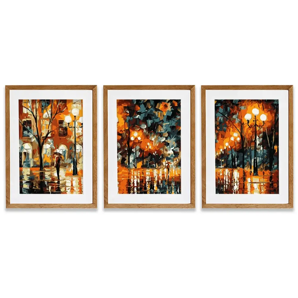 Night Time Lights Framed Art Print Trio Night Time Lights Framed Art Print Trio wall art product reza u ahmed / Shutterstock