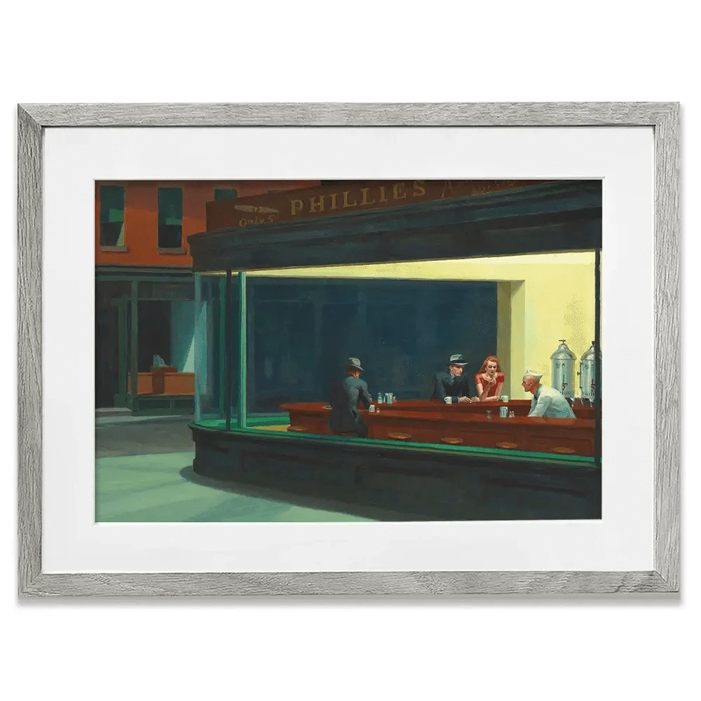 Nighthawks Framed Art Print Nighthawks Framed Art Print wall art product Edward Hopper
