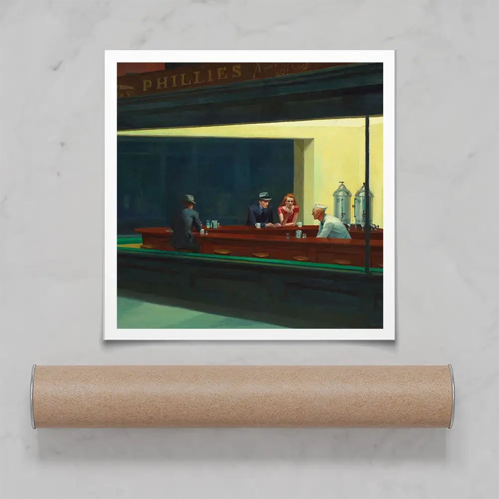 Nighthawks Square Art Print Nighthawks Square Art Print wall art product Edward Hopper