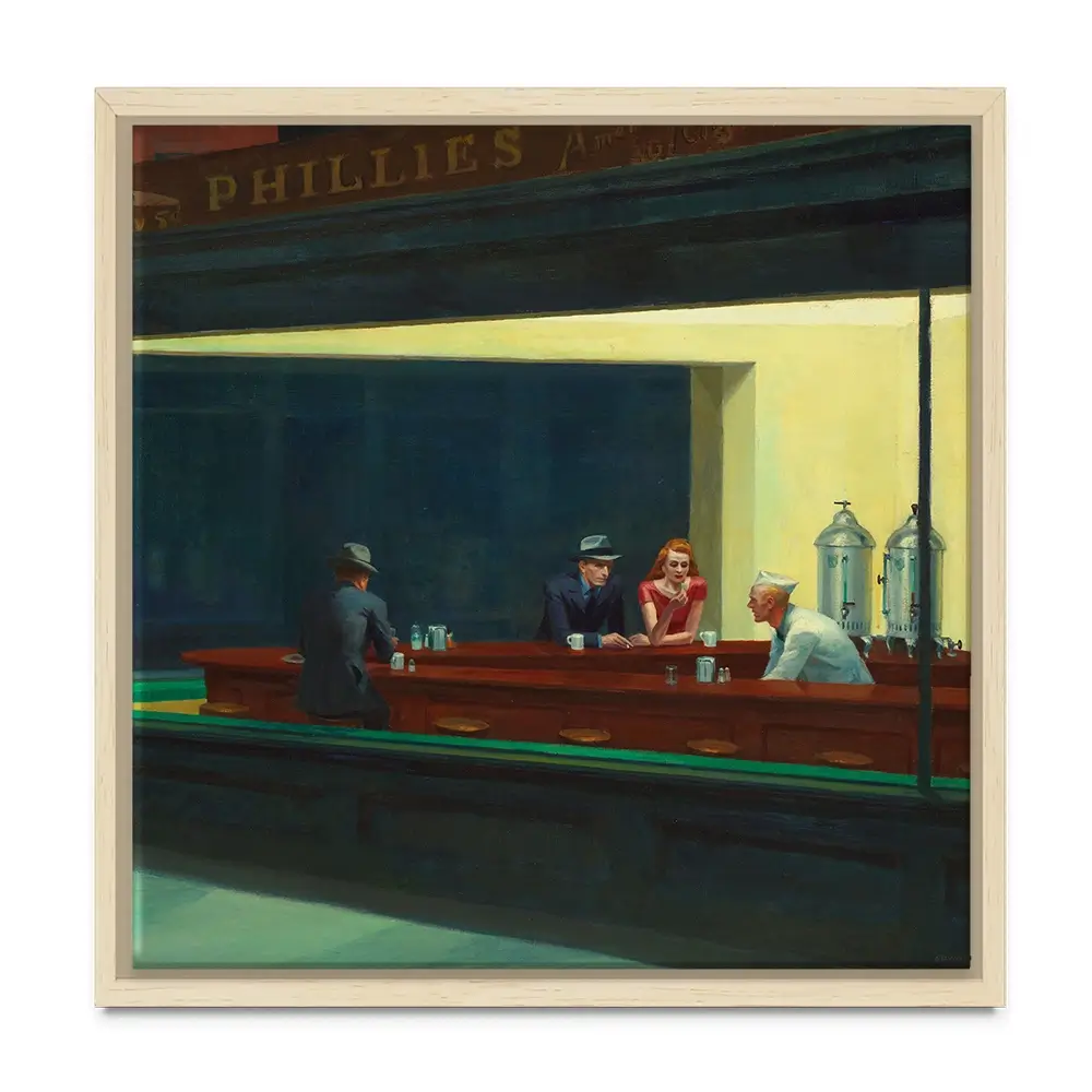 Nighthawks Square Canvas Print Nighthawks Square Canvas Print wall art product Edward Hopper