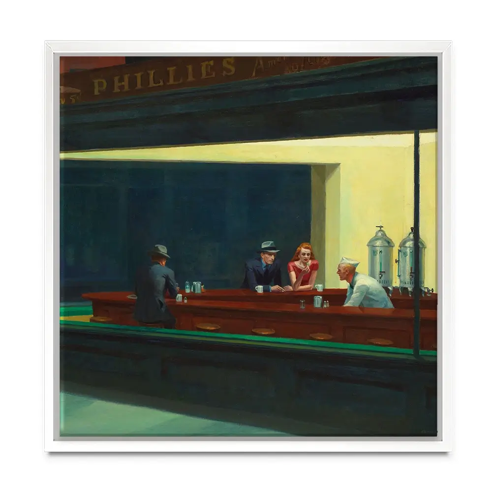 Nighthawks Square Canvas Print Nighthawks Square Canvas Print wall art product Edward Hopper