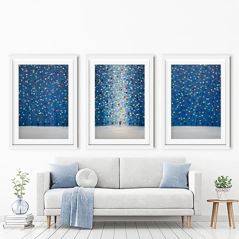 Noir Night Framed Art Print Trio Noir Night Framed Art Print Trio wall art product Ekaterina Ermilkina