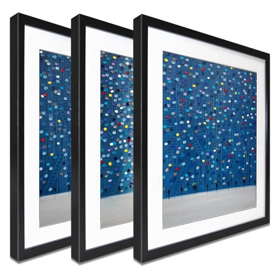 Noir Night Framed Art Print Trio Noir Night Framed Art Print Trio wall art product Ekaterina Ermilkina