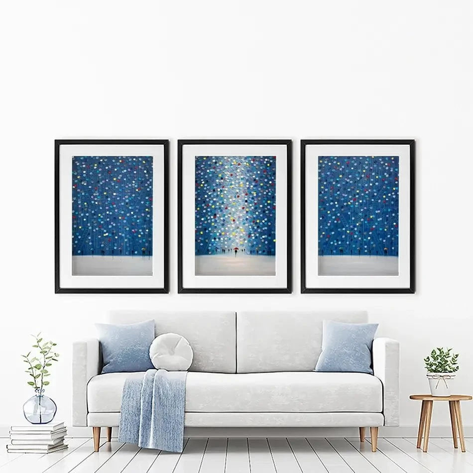 Noir Night Framed Art Print Trio Noir Night Framed Art Print Trio wall art product Ekaterina Ermilkina