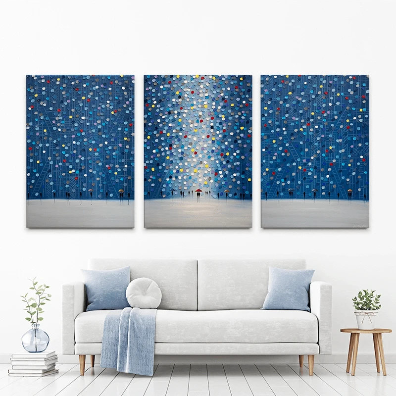 Noir Night Trio Canvas Print Noir Night Trio Canvas Print wall art product Ekaterina Ermilkina