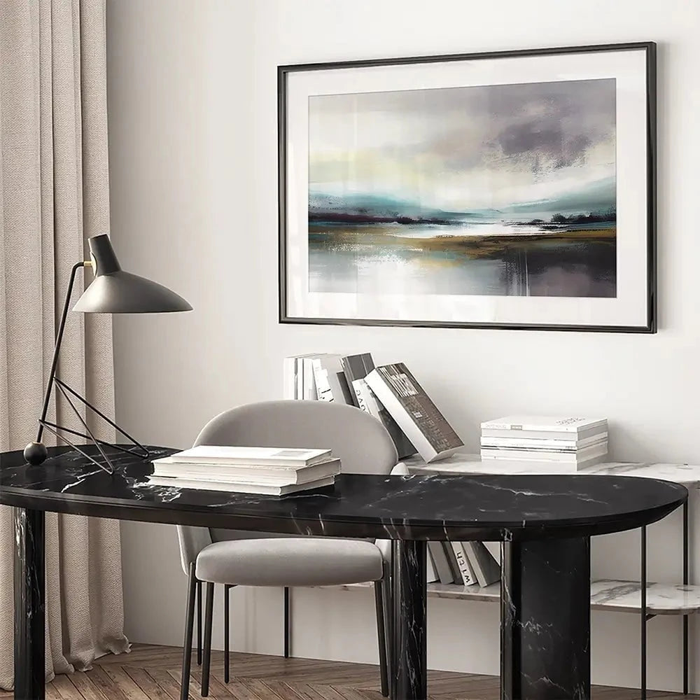 Nordic Landscape Framed Art Print Nordic Landscape Framed Art Print wall art product jesseyy / Shutterstock