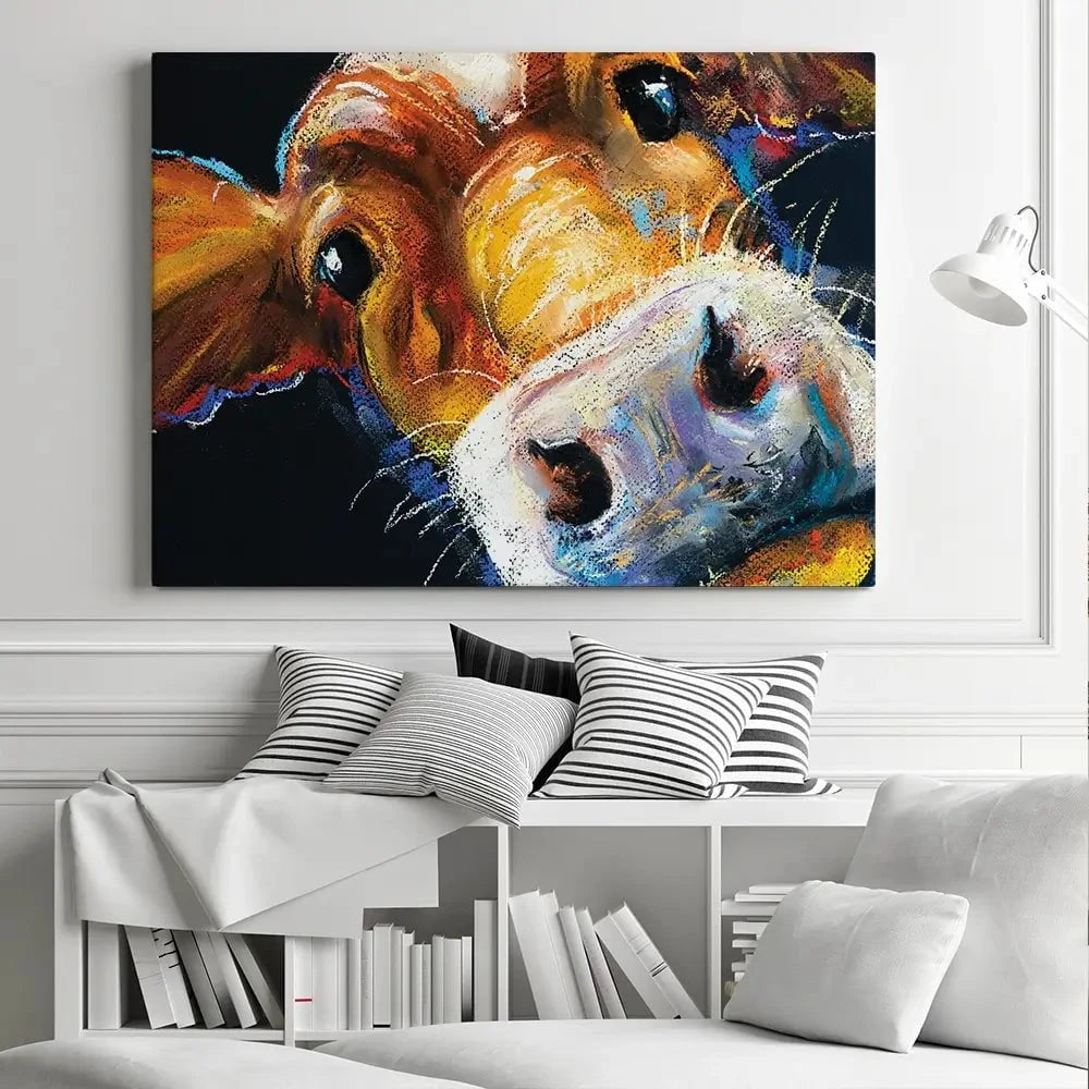 Nosy Cow Canvas Print Nosy Cow Canvas Print wall art product Ivailo Nikolov / Shutterstock
