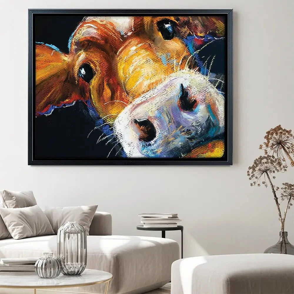 Nosy Cow Canvas Print Nosy Cow Canvas Print wall art product Ivailo Nikolov / Shutterstock